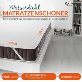 Komfortec Matratzenschoner wasserdicht 120 x 200 cm Weiß
