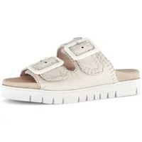 Gabor Pantolette GABOR "Pantolette", Damen, Gr. 44, creme, Schuhe Pantolette