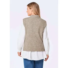 GOLDNER Rundhalspullover beige 24