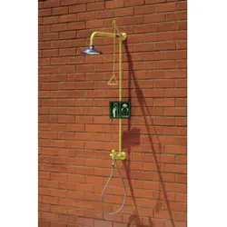 Erbstößer Körper-Augendusche-Kombi Wand AB04290E bewegliche Augendusche Edelstahl-Duschkopf