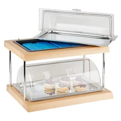APS 11541 Buffetvitrine -DOPPELDECKER-  60 x 41 cm, H: 36 cm