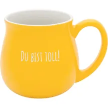 GRUSS & CO Tasse bauchig graviert "Du bist toll"