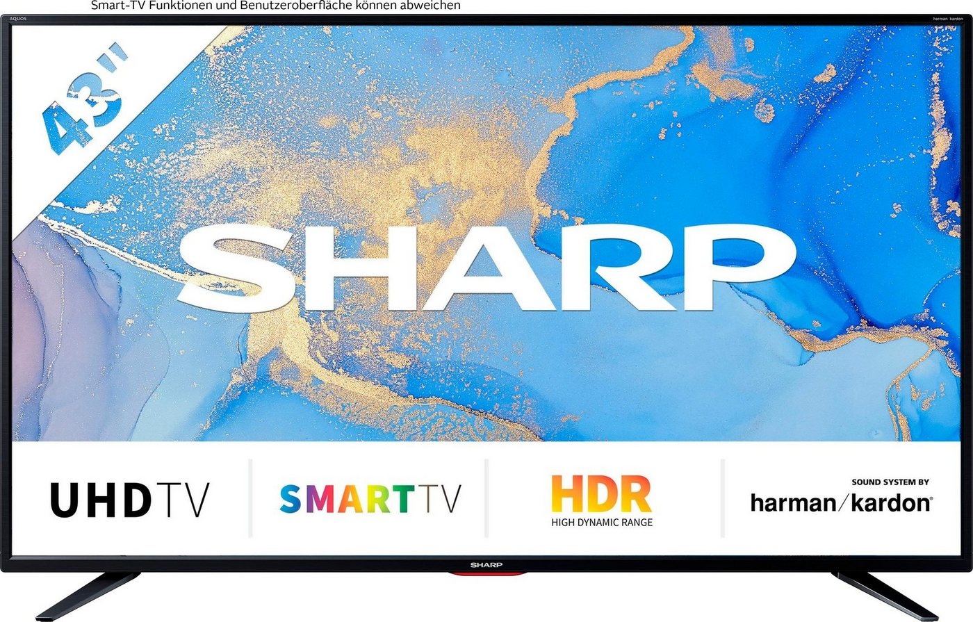 Sharp 4T-C43BJx LED-Fernseher (108 cm/43 Zoll, 4K Ultra HD, Smart-TV, 43BJ5E) schwarz