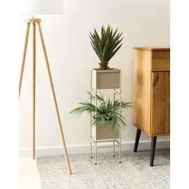 Beliani Pflanzenständer 75 cm Beige