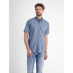Kurzarmhemd mit verdecktem Button-down-Kragen - Space Blue - XL