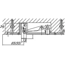 DORMAKABA Oberes Lager PT 21  für Ganzglasanlagenbeschläge - Edelstahl