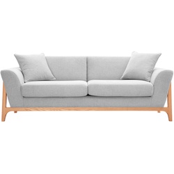 Skandinavisches Sofa 3-Sitzer in Hellgrau und Esche ASAKO