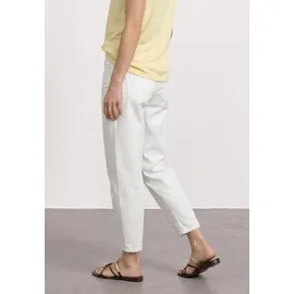 STREET ONE High Waist Barrel Leg Jeans, im Loose Fit Off White washed, 28, Länge 28, weiß (weiß (länge 28)), Denim/Jeans, Obermaterial: 55% Baumwolle, 21% Polyester, 14% Lyocell, 9% Viskose, 1% Elasthan, unifarben, knöchelfrei, Jeans, mit Viskose