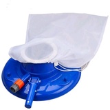 Dequate Poolsauger - Schwimmbad Staubsauger Mit Netz - Pool Staubsauger Kit (mit Bürsten Und Schwenkrädern | Ultrafeiner Netzbeutel) Pool Staubsauger - Blau