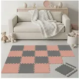 LittleTom 18 Teile Spielmatte Baby Puzzlematte 30x30 Krabbelmatte Bodenmatte Kinderzimmer