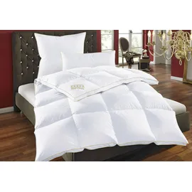 OBB Daunenbettdecke OBB "Emilias, Bettdecken für Sommer und Winter, Ganzjahresdecke", weiß, B:135cm L:200cm, Bezug: 100% Baumwolle. Füllung: 90% Daunen, 10% Federn, Bettdecken, Bettdecke 135x200 cm, 155x220 cm, weitere Größen, Made in Germany