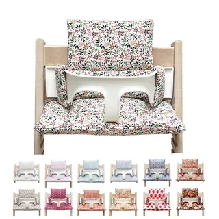 Blausberg Baby - Sitzkissen Set Polster für Tripp Trapp Stokke Hochstuhl, Made in Germany Materialien, Oeko-TEX Standard 100 Zertifiziert - Blumen Bunt