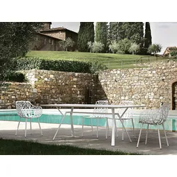 Tisch Radice Quadra Fast weiss weiß, Designer Robby & Francesca Cantarutti, 74x200x90 cm