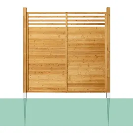 Home Deluxe Holzzaun 180 x 180 cm Beige/Braun