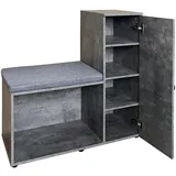 Hti-Living Thekla 100 x 40 x 35 cm grau / grau