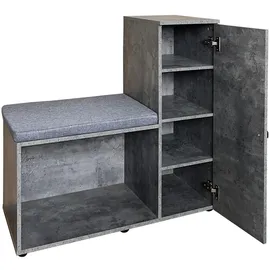Hti-Living Thekla 100 x 40 x 35 cm grau / grau