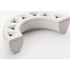 Metrox Raumbefeuchter Keramik, 450 ml, creme-weiß, Luftbefeuchter halbrund 19994