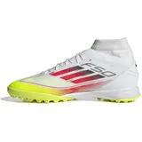 Damen F50 League Mid Football Boots Turf Women Fußballschuhe, Cloud White/Lucid Red/Solar Yellow