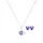 Elli Schmuckset Damen Herzen Anhänger Symbol Liebe elegant mit Kristallen in 925 Sterling Silber
