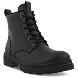 Schnürboots ECCO "GRAINER M", Herren, Gr. 43, schwarz, Leder, klassisch, Schuhe, Stiefelette, Workerboots, Winterboots, mit zwei Anziehlaschen