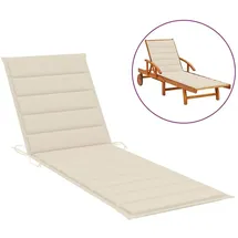 vidaXL Sonnenliegen Auflage 200 x 50 x 3 cm creme 1 St.