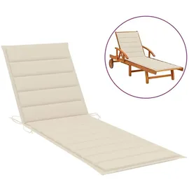 vidaXL Sonnenliegen Auflage 200 x 50 x 3 cm creme 1 St.