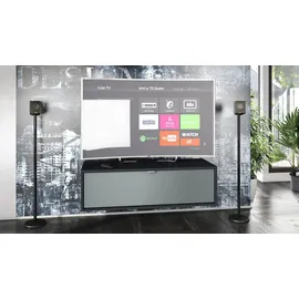 Vladon Lana Lowboard 100 x 29 x 37 cm Schwarz matt/Graphit MDF/Spanplatte