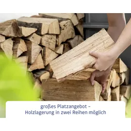EcoStar Kaminholzregal Trend-V Typ 1 moosgrün
