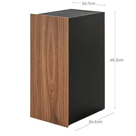 Yamazaki Beistellschrank Metall 24 x 60 x 36 cm schwarz 2 Fächer