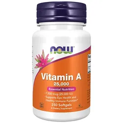 Now Foods Vitamin A 25000 IU (250 Weichkapseln)