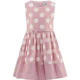 happy girls Sommerkleid HAPPY GIRLS, Mädchen, Gr. 110, N-Gr, rosa (dusty rose), Web, Obermaterial: 100% Baumwolle. Futter: 100% Baumwolle, bedruckt, gepunktet, Basic kniebedeckend, Rundhals, Kleider Sommerkleid, mit Knopfleiste im Rücken