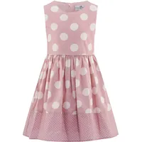 happy girls Sommerkleid HAPPY GIRLS, Mädchen, Gr. 110, N-Gr, rosa (dusty rose), Web, Obermaterial: 100% Baumwolle. Futter: 100% Baumwolle, bedruckt, gepunktet, Basic kniebedeckend, Rundhals, Kleider Sommerkleid, mit Knopfleiste im Rücken