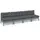 vidaXL 4-Sitzer-Gartensofa mit Anthrazit Kissen Kiefer Massivholz