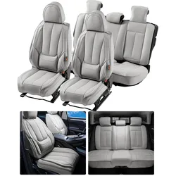 VEVOR-Sitzbezüge, universelle Autositzbezüge, Vorder- und Rücksitz, 13-teiliger Kunstleder-Sitzbezug, vollständig geschlossenes Design, abnehmbare Kopfstütze & Airbag-kompatibel, Autos, SUVs, Lkws
