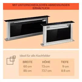Klarstein Royal Flush Eco Dunstabzugshaube 90 cm 576 m3/h A+