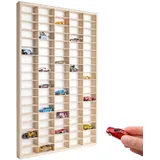 Creative Deco Setzkasten Holz Sammlervitrine für Autos - 90 verstellbare Fächer | Vertikales Wandregal für Miniaturen | Schaukasten Vitrine Hängend Sammelbox Sammelvitrine 78,8 x 50 x 4,5 cm