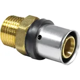 Pipetec Press-Übergangsstück Messing 20 mm x R 3/4