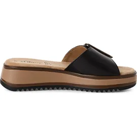 s.Oliver Damen Pantoletten aus Leder mit Schnalle, Schwarz (Black Nappa), 39 EU - 39 EU