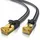 Primewire Flachbandpatchkabel CAT 7 mit Braiding, Gigabit Ethernet LAN Kabel 10 Gbit/s U/FTP PIMF, Netzwerkkabel - 20m