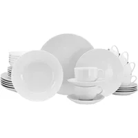 CreaTable Kombiservice Luna weiß Porzellan 30 tlg. - weiß