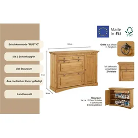 Home Affaire Rustic 130 x 93 x 39 cm beige geölt / beige