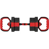 SPORTNOW 4-in-1 Hantelset Kurzhantel Set Kurzhanteln Langhanteln verstellbar 20 KG Hanteln Set Dumbbell mit Verbindungsrohr Sternverschlüsse Kurzhantelset für Krafttraining Zuhause   Aosom