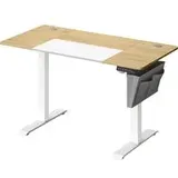 Songmics Höhenverstellbarer Schreibtisch elektrisch pastellgelb-basisweiß