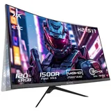 KTC Gaming Monitor Curved 27 Zoll, 180Hz, QHD 2K 1440p, 1ms, HDR10, Freesync & G-sync, VA 1500R Rahmenlos Monitore, 120% sRGB, Blaulicht Reduktion PC Bildschirm, DP 180Hz, HDMI 144Hz, H27S17