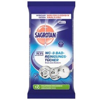 SAGROTAN® Desinfektionstücher WC & Bad 1-lagig weiß, 60 St.