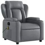 vidaXL Massagesessel Relaxsessel Kunstleder 55,1 x 100 x 73,9 cm Grau mit Fernbedienung