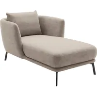 Schöner Wohnen Chaiselongue SCHÖNER WOHNEN-KOLLEKTION "Pearl - 5 Jahre Hersteller-Garantie, auch in Bouclé" Sofas Gr. B/H/T: 101cm x 71cm x 161cm, Velours, beige (sand) Maße (BHT): 10171161 cm, Füße aus Metall