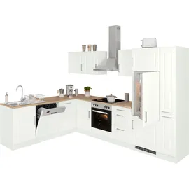 kochstation Winkelküche L-Form 310 cm weiß