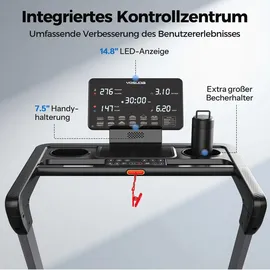 YoSuDa Laufband 1–14 km/h schwarz