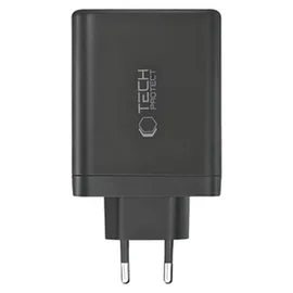 TECH-PROTECT Tech Protect NC140W GAN 4 Port 140W WandLadegerät - Schwarz